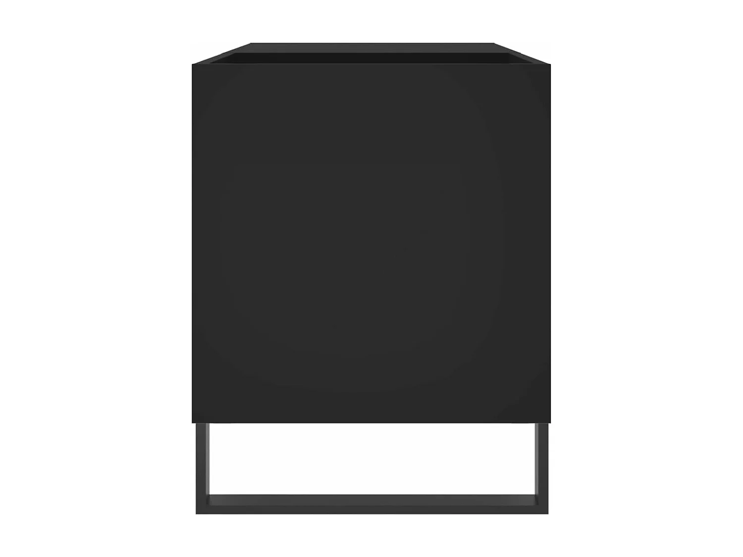 Armoire à disques noir 85x38x48 cm bois d'ingénierie