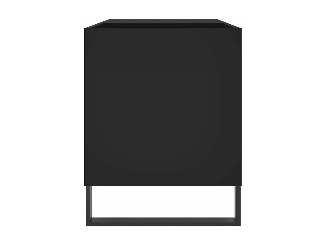 Armoire à disques noir 85x38x48 cm bois d'ingénierie