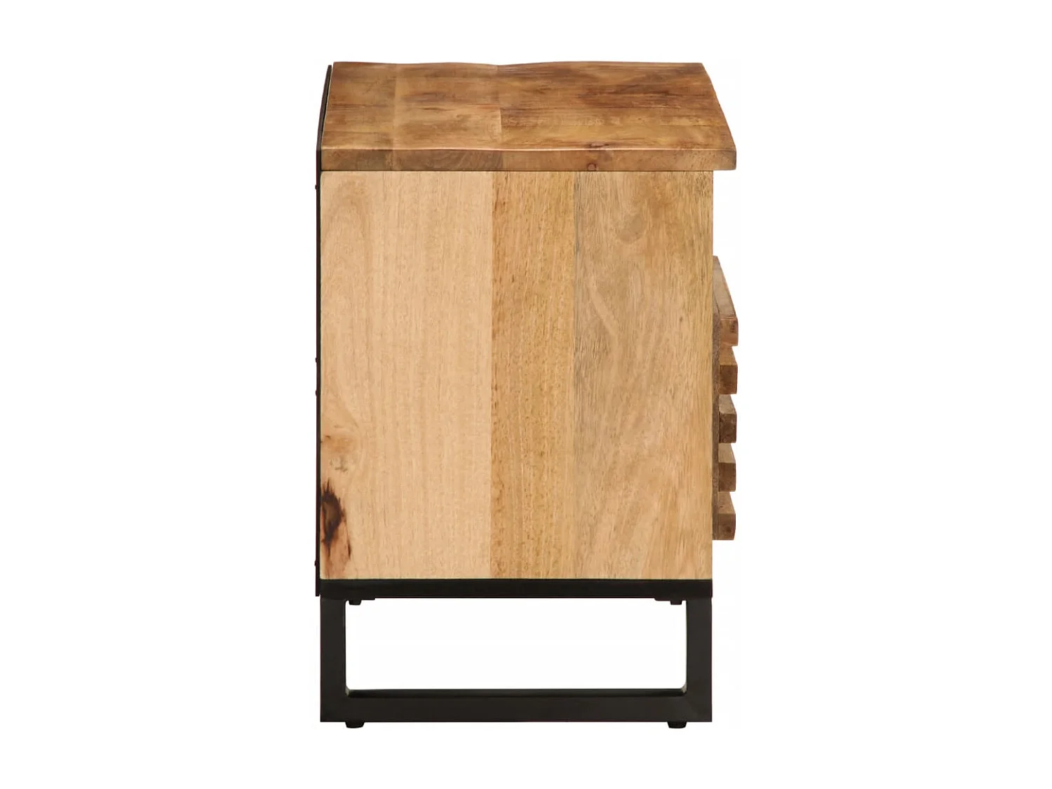 Meuble TV 80x34x46 cm bois massif de manguier brut