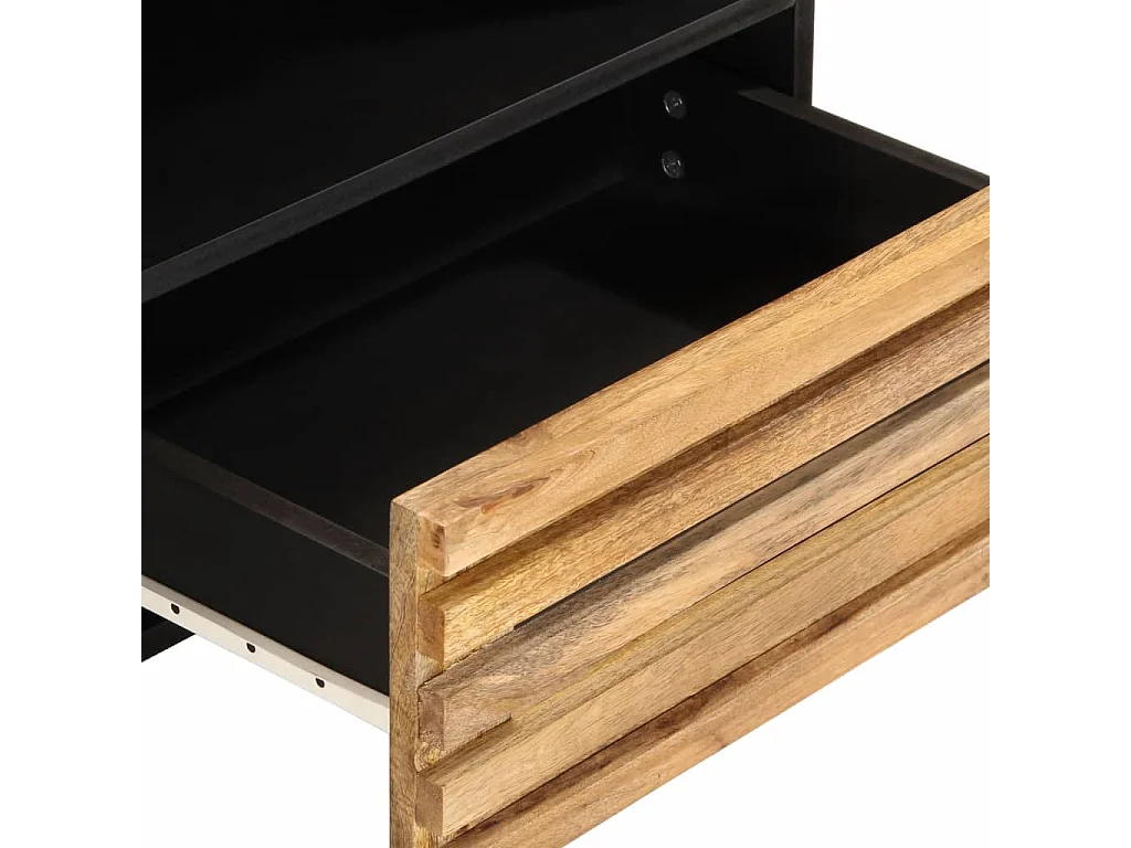 Meuble TV 80x34x46 cm bois massif de manguier brut