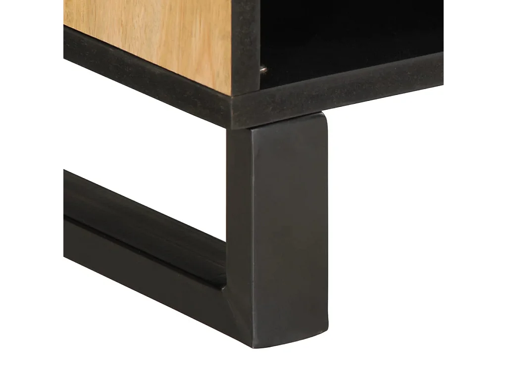 Meuble TV 80x34x46 cm bois massif de manguier brut