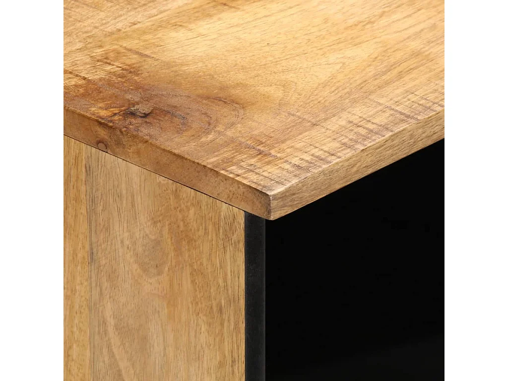 Meuble TV 80x34x46 cm bois massif de manguier brut