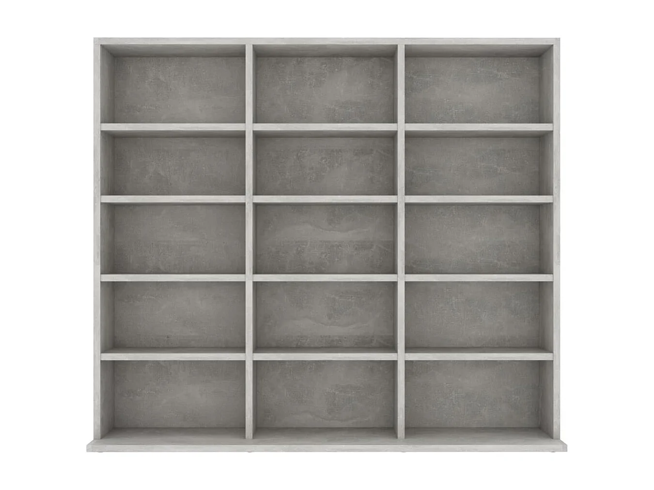 Armário para CD Cinza concreto 102x23x89,5 cm Madeira trabalhada