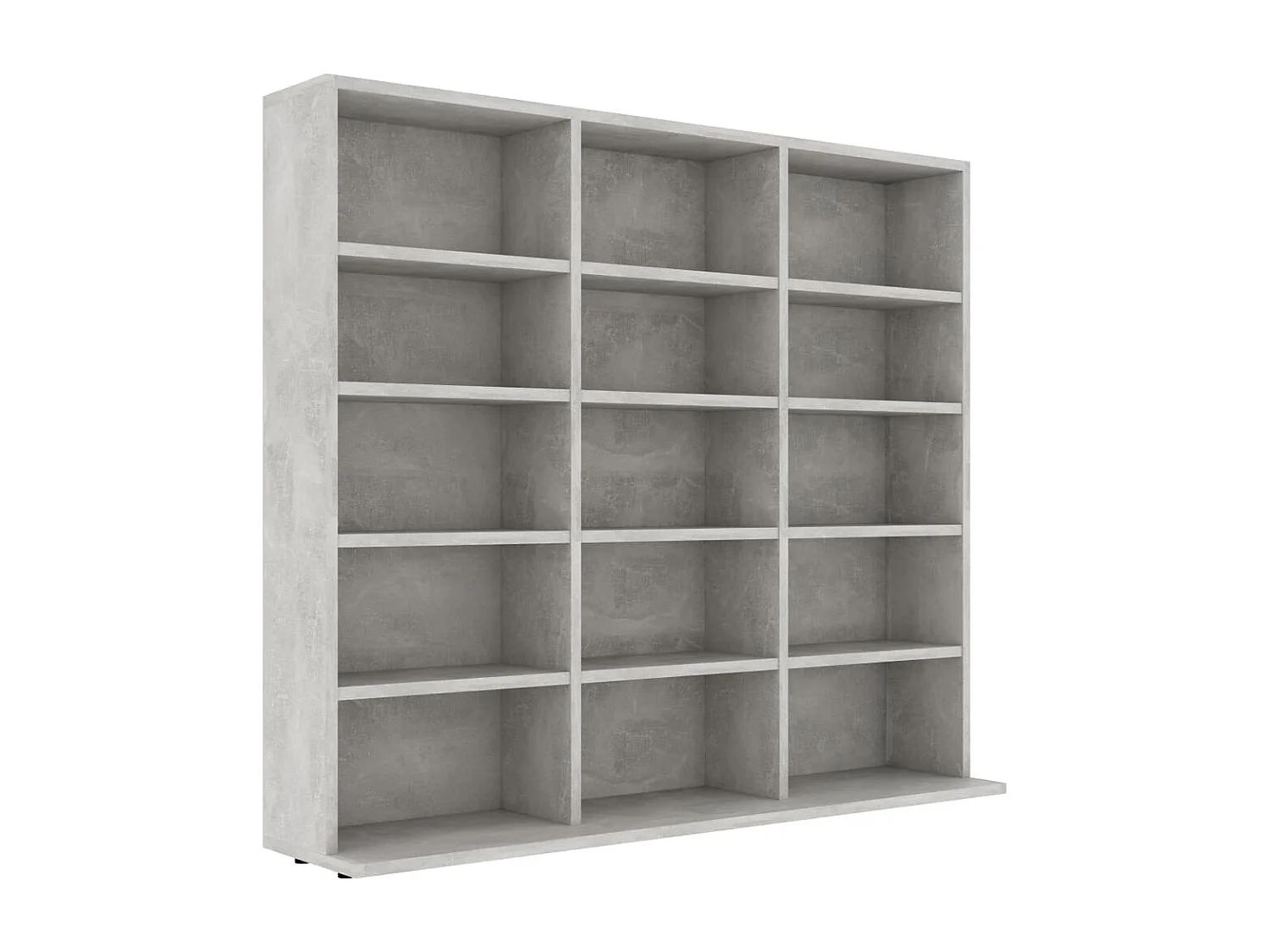 Armoire à CD Gris béton 102x23x89,5 cm Bois d’ingénierie