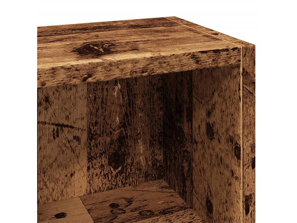 Armoires à CD 2 pcs vieux bois 21x16x93,5 cm bois d'ingénierie