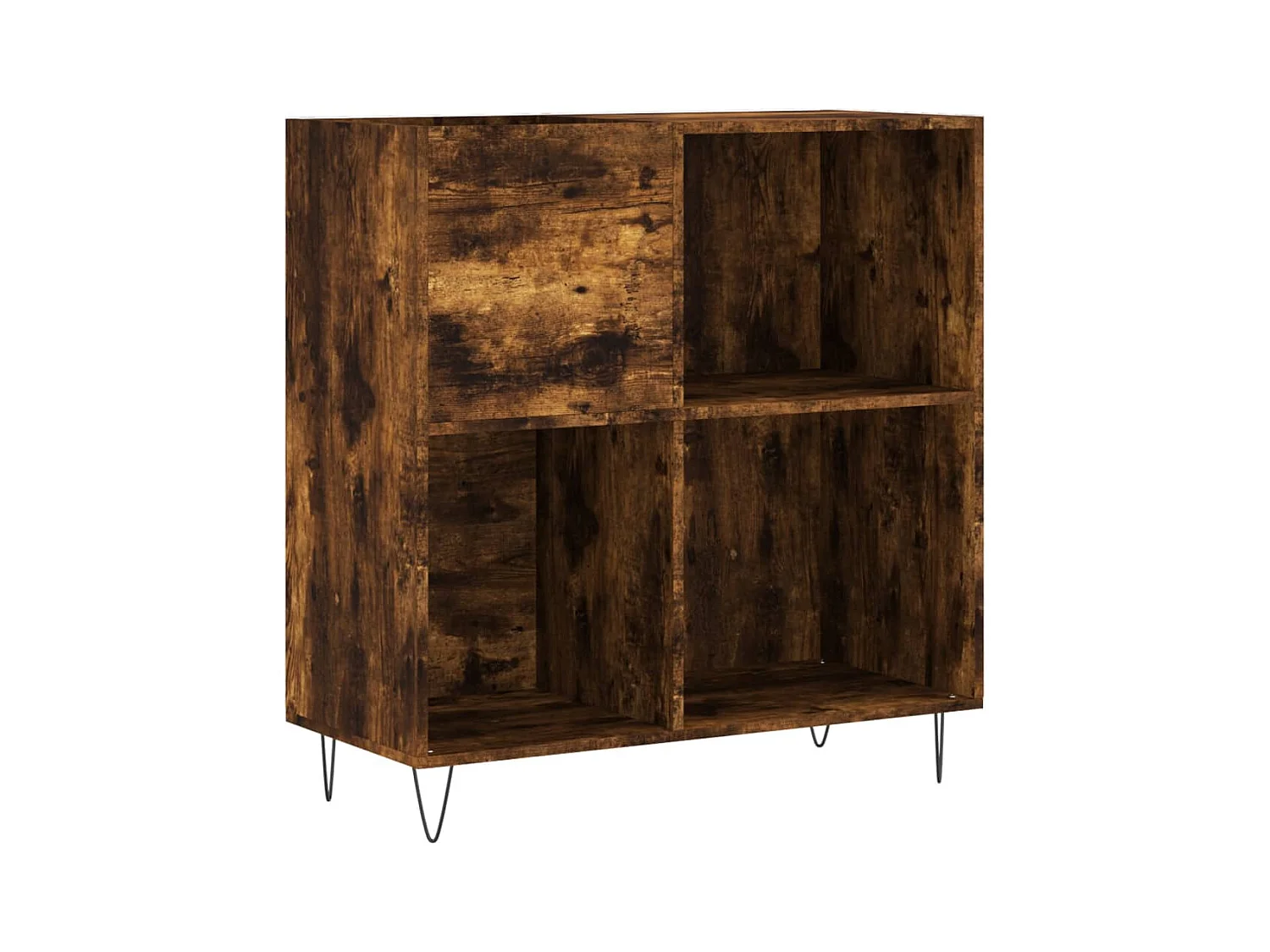Armoire à disques chêne fumé 84,5x38x89 cm bois d'ingénierie