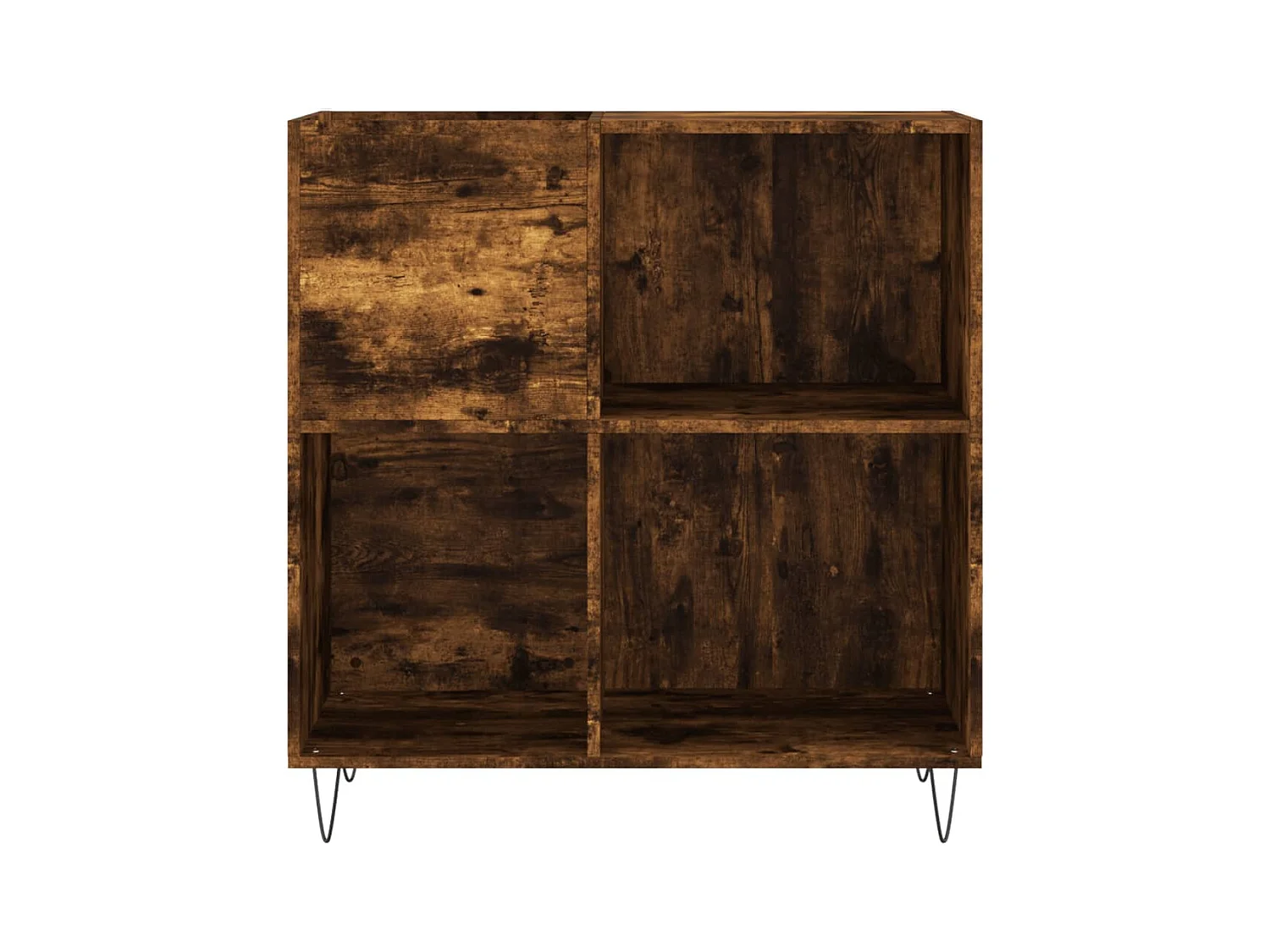 Armoire à disques chêne fumé 84,5x38x89 cm bois d'ingénierie