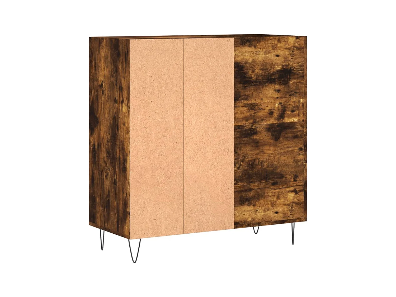 Armoire à disques chêne fumé 84,5x38x89 cm bois d'ingénierie