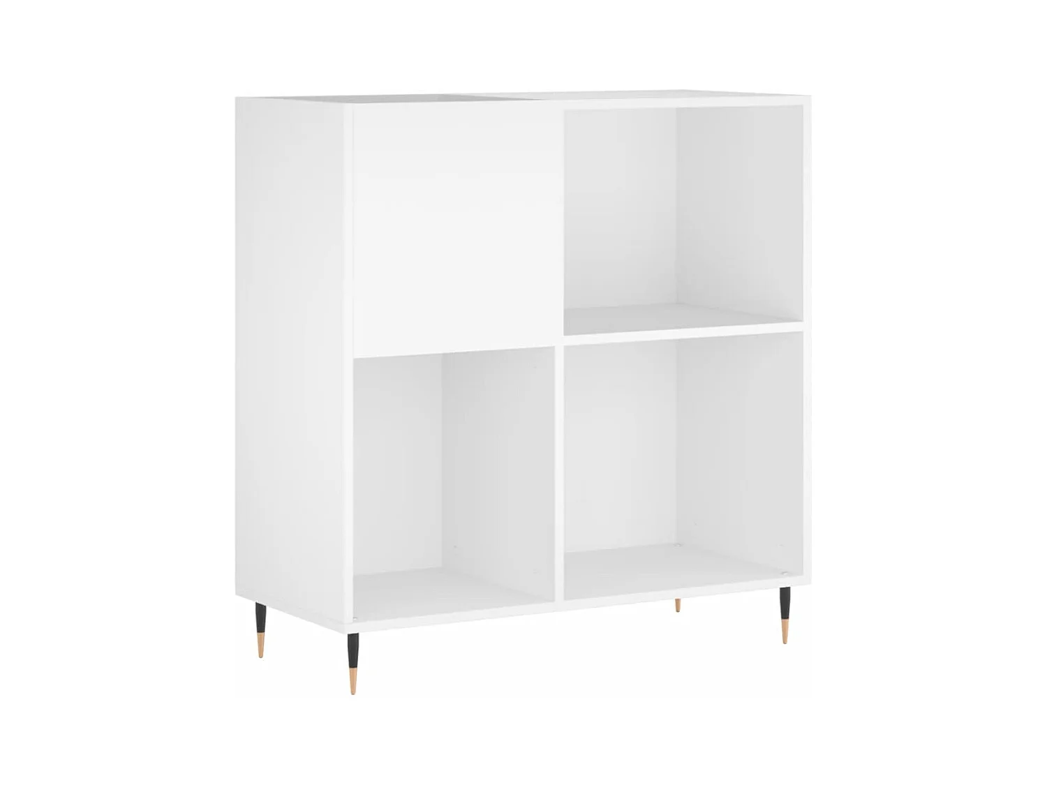 Armoire à disques blanc 84,5x38x89 cm bois d'ingénierie