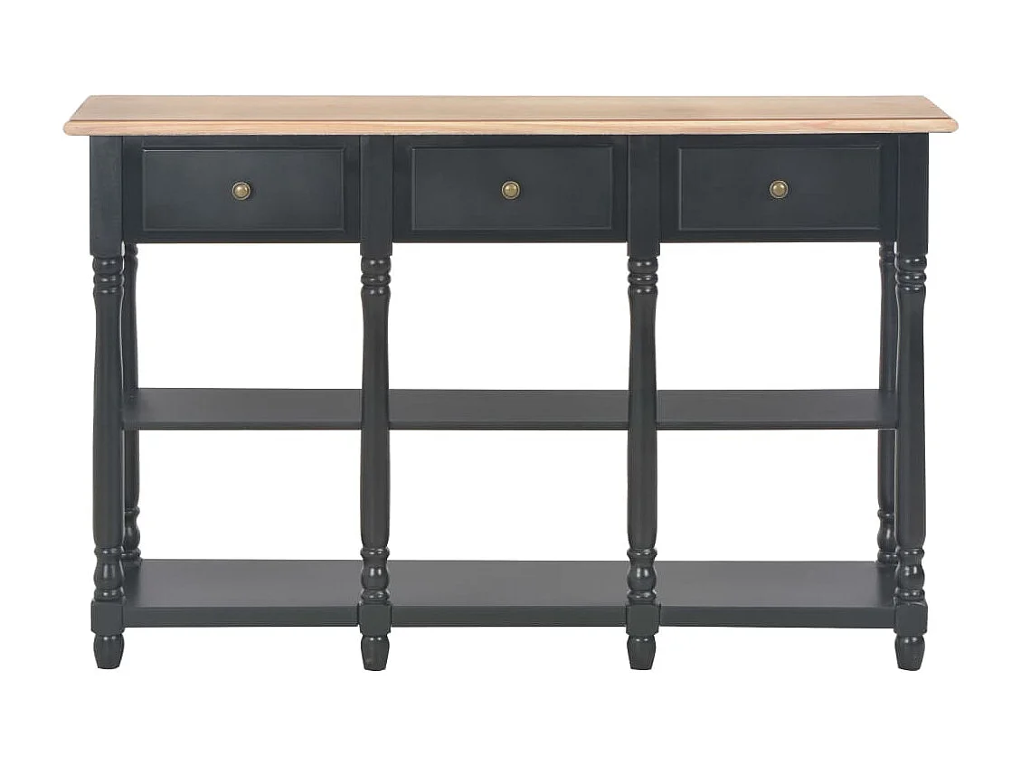 Table console Noir 120x30x76 cm MDF