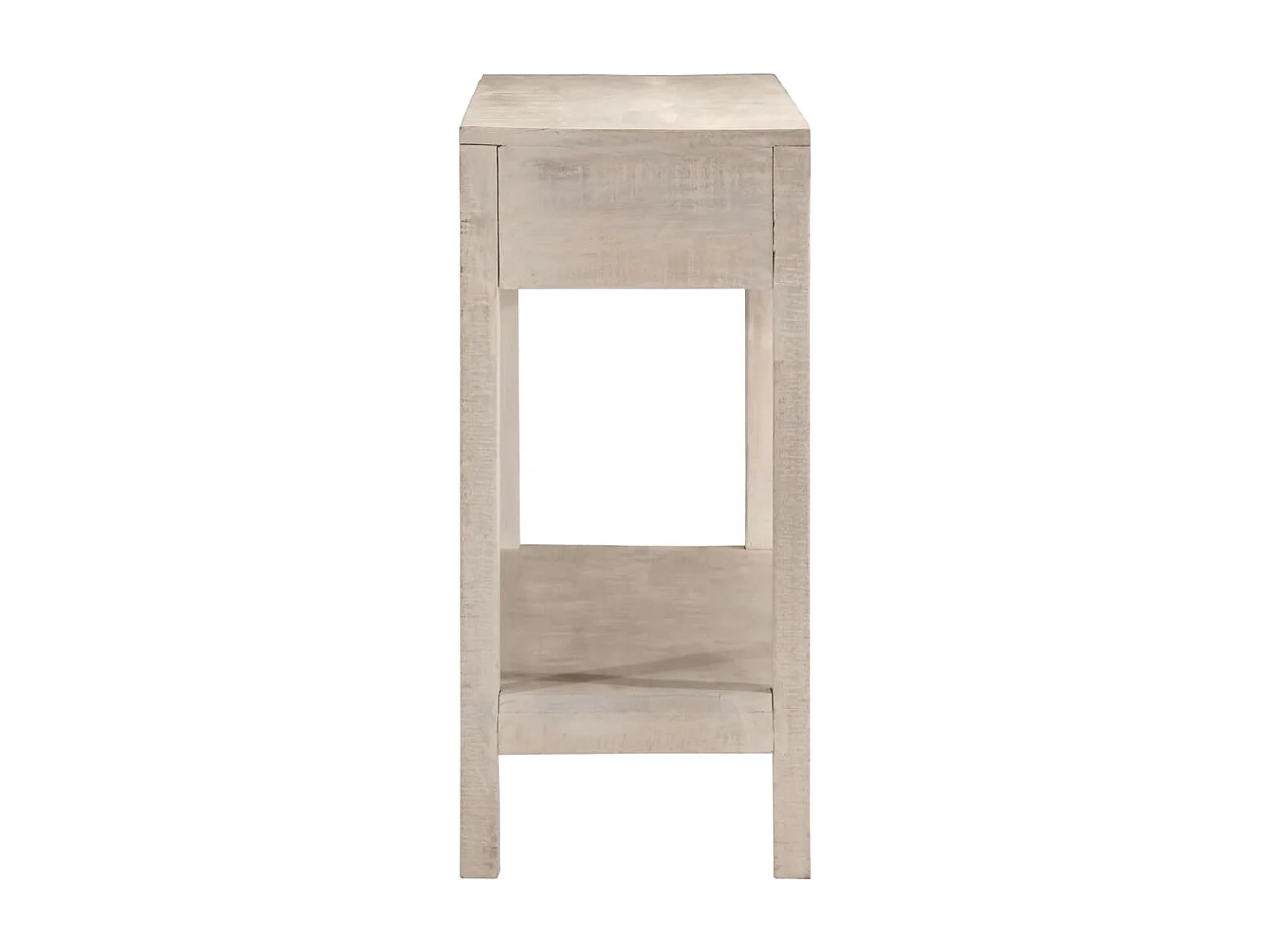 Mesa consola branca 110x35x75 cm madeira de mangueira maciça