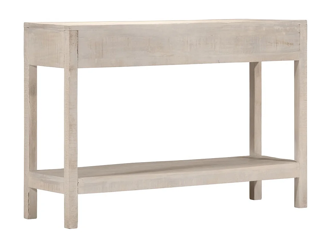 Mesa consola branca 110x35x75 cm madeira de mangueira maciça