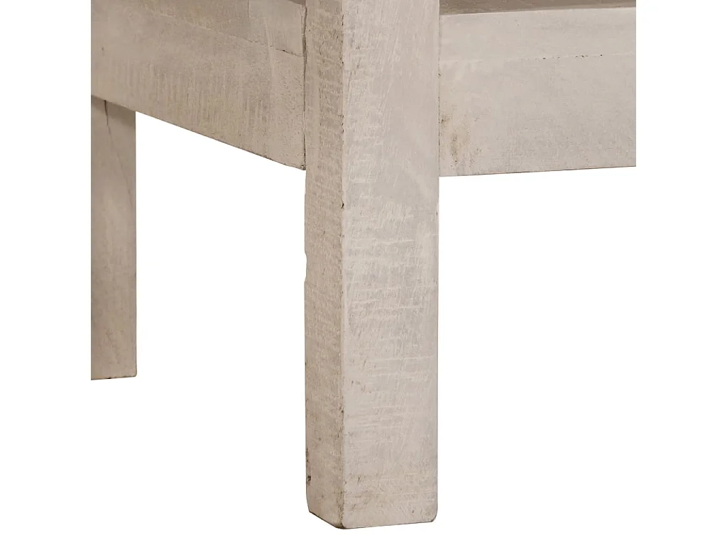 Mesa consola branca 110x35x75 cm madeira de mangueira maciça