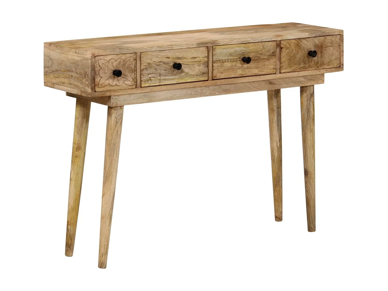 Consolle 110x30x75 cm in legno massello di mango