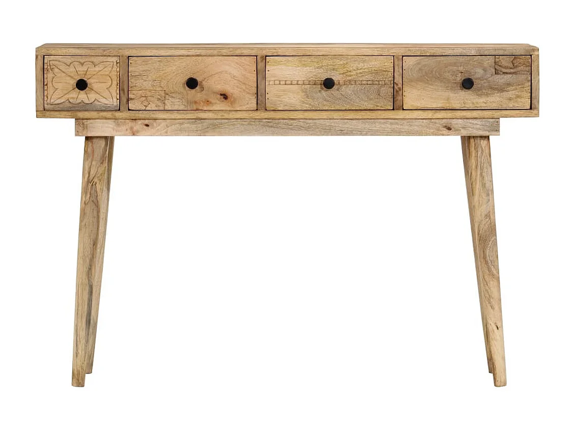 Consolle 110x30x75 cm in legno massello di mango