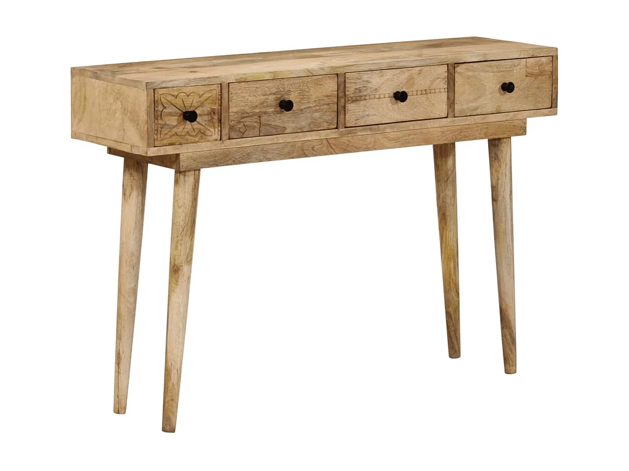 Consolle 110x30x75 cm in legno massello di mango