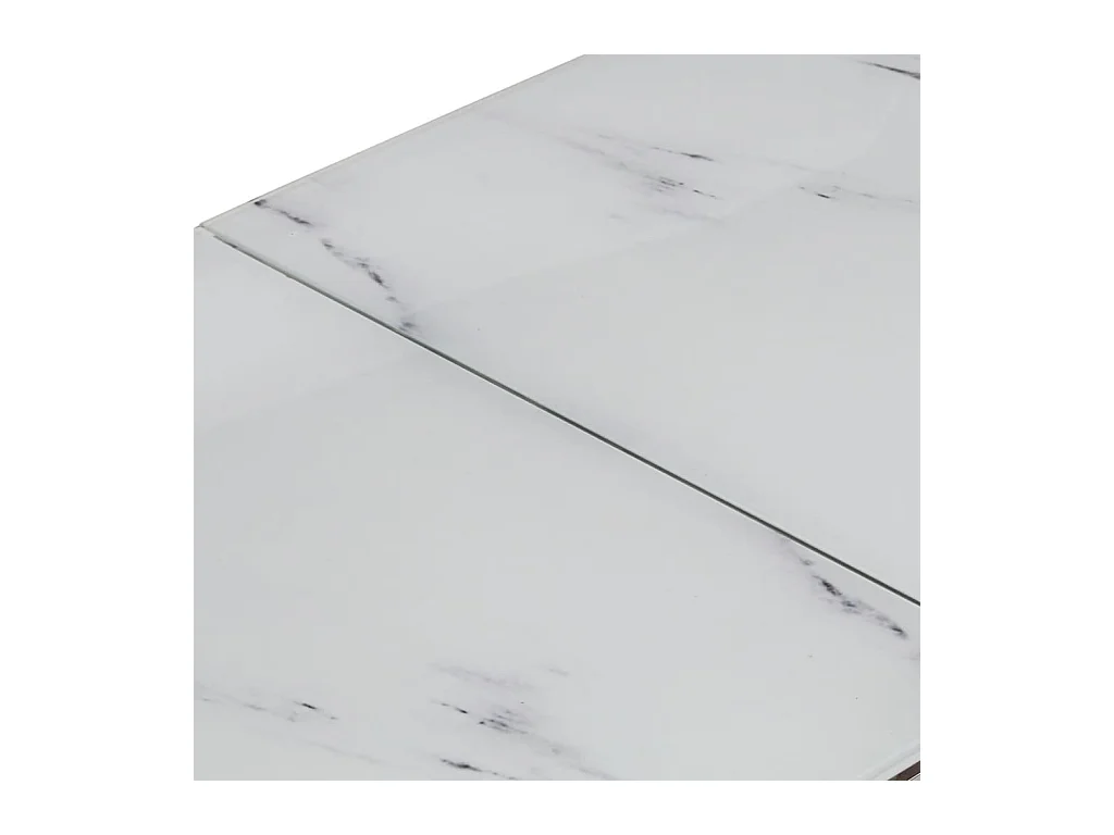 Consoletafel van zilverkleurig roestvrij staal en gehard glas