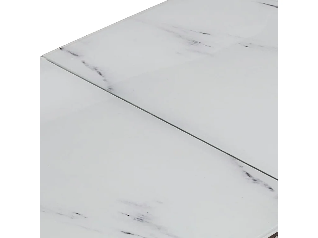 Table console argenté acier inoxydable et verre trempé