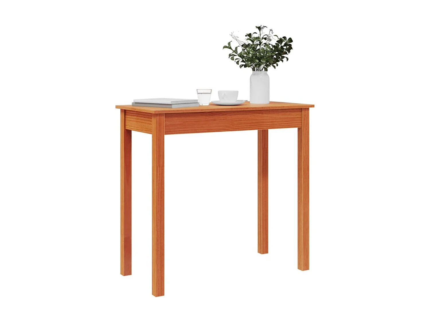Table console marron miel 80x40x75 cm bois massif de pin
