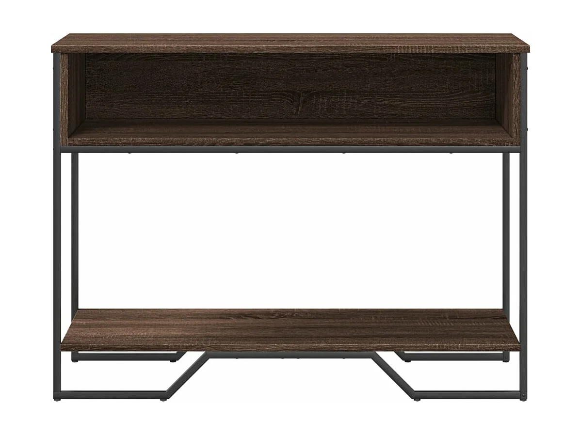 Table console chêne marron 100x35x74,5 cm bois d'ingénierie