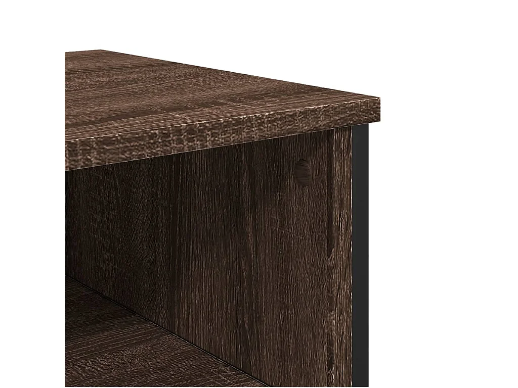 Table console chêne marron 100x35x74,5 cm bois d'ingénierie