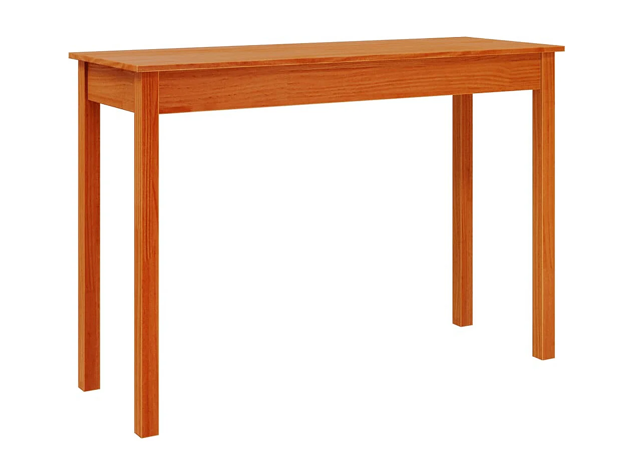 Table console marron miel 110x40x75 cm bois massif de pin