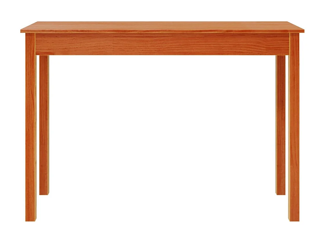 Table console marron miel 110x40x75 cm bois massif de pin
