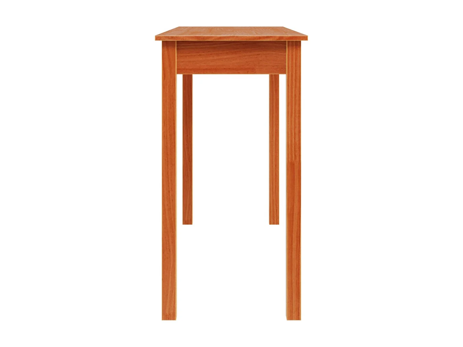 Table console marron miel 110x40x75 cm bois massif de pin