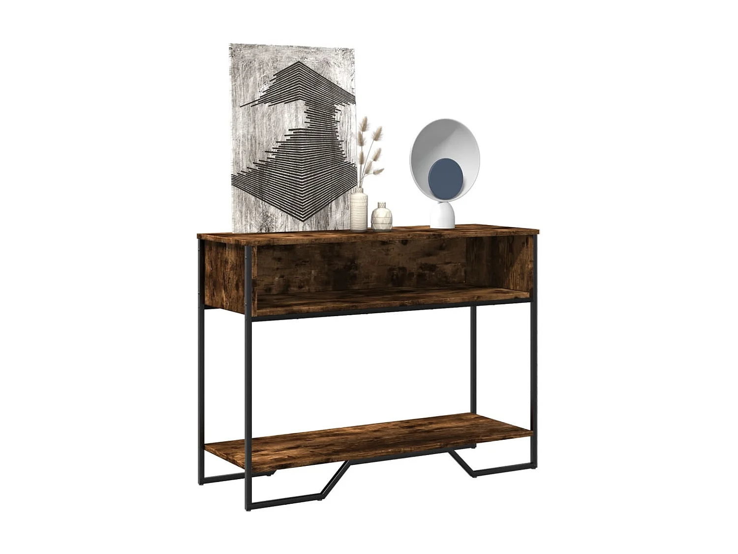 Konsolentisch aus geräucherter Eiche, 100 x 35 x 74,5 cm, Holzwerkstoff