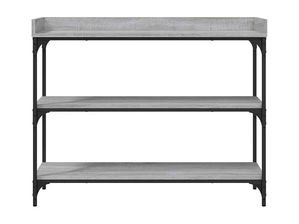 Konsolentisch mit Regalen Sonomagrau 100x30x80 cm