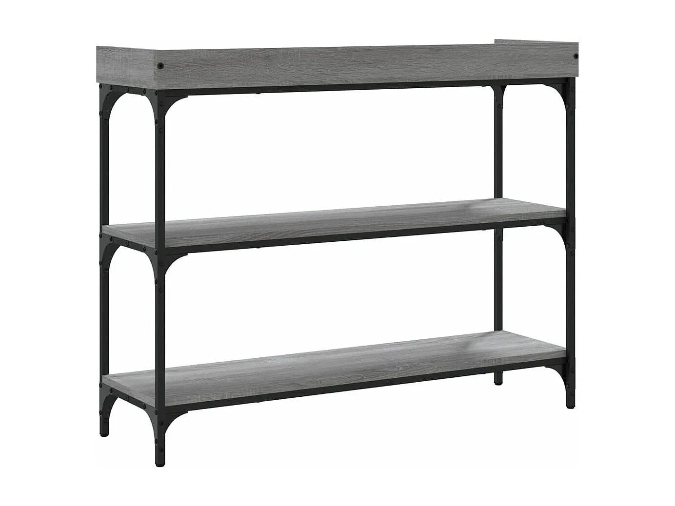 Konsolentisch mit Regalen Sonomagrau 100x30x80 cm