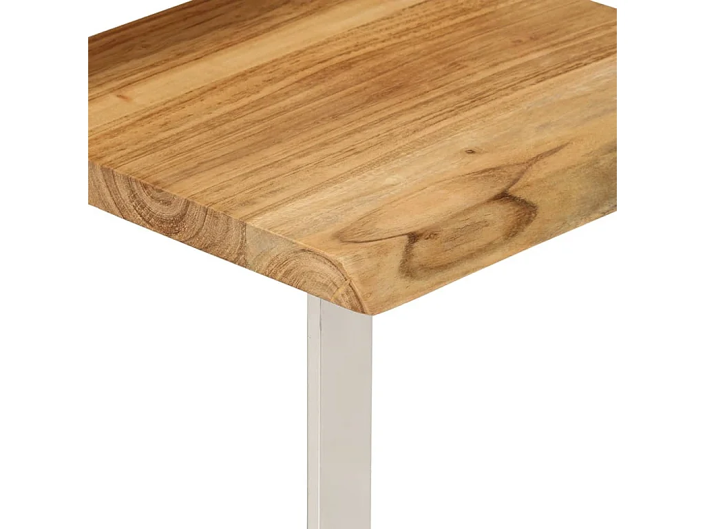 Tables gigognes 3 pcs avec bord vivant bois massif d'acacia