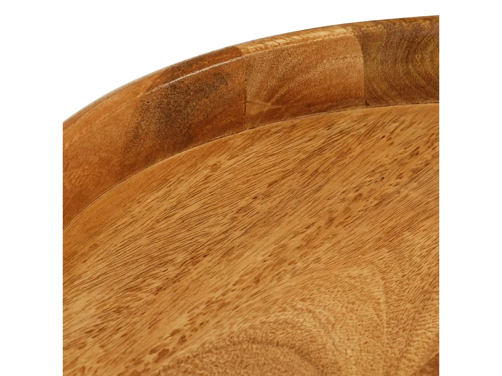 Runde Couchtische 3 Stück aus massivem Mangoholz