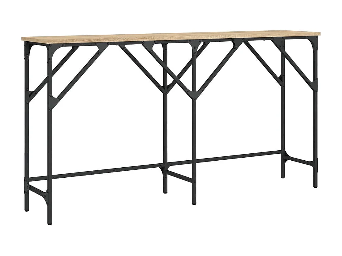 Table console chêne sonoma 140x29x75 cm bois d'ingénierie