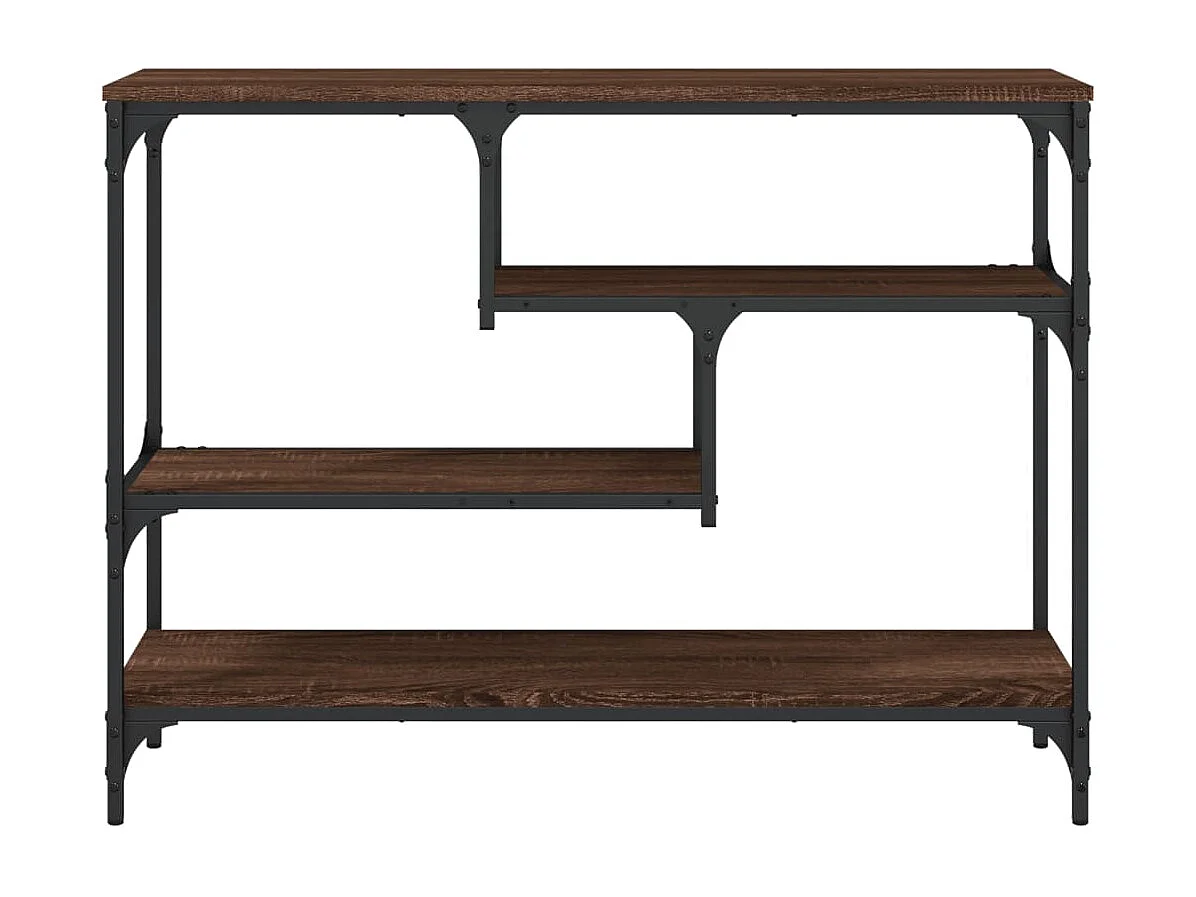 Consolle in rovere marrone 100x30x75 cm in derivati del legno