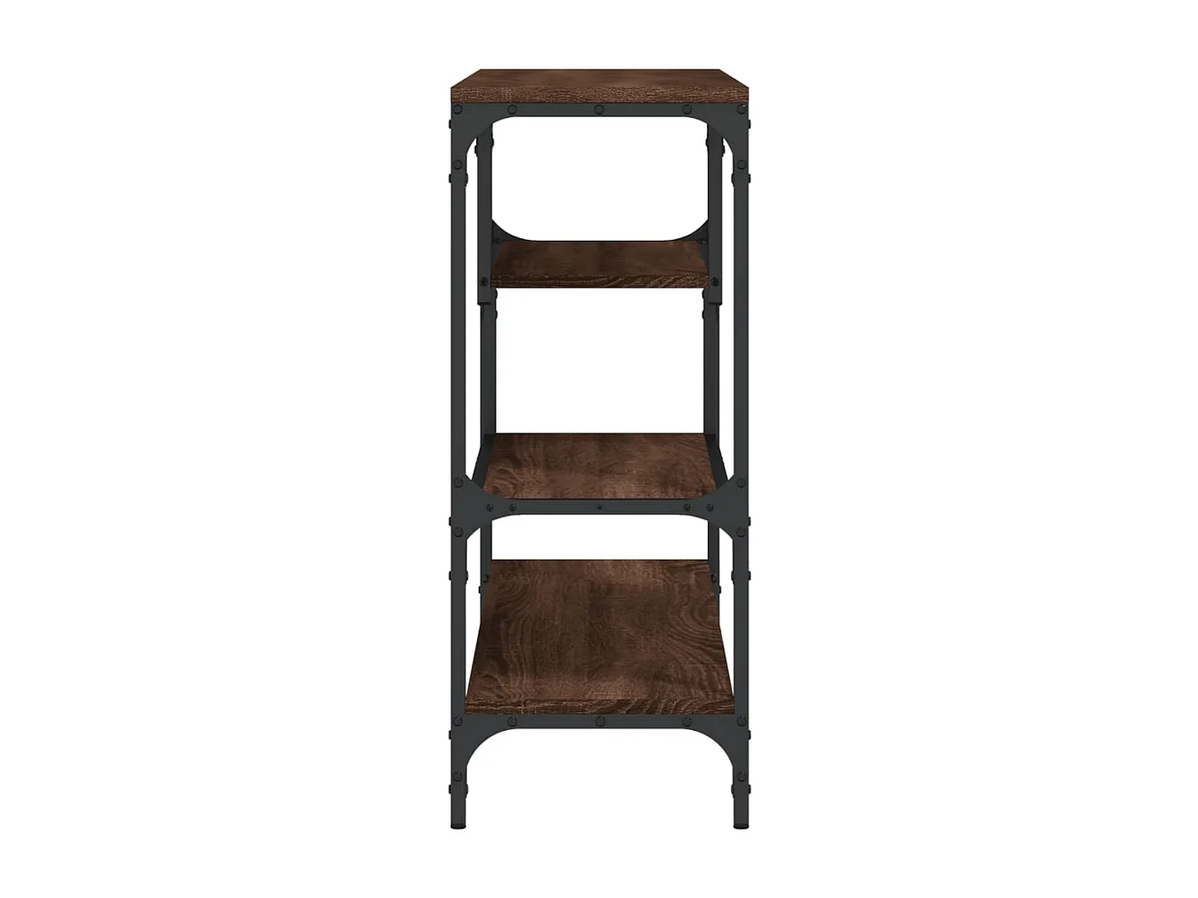 Consolle in rovere marrone 100x30x75 cm in derivati del legno