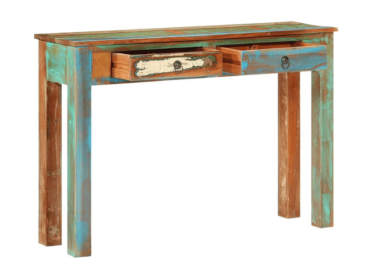 Mesa consola 110x30x75 cm madera maciza recuperada