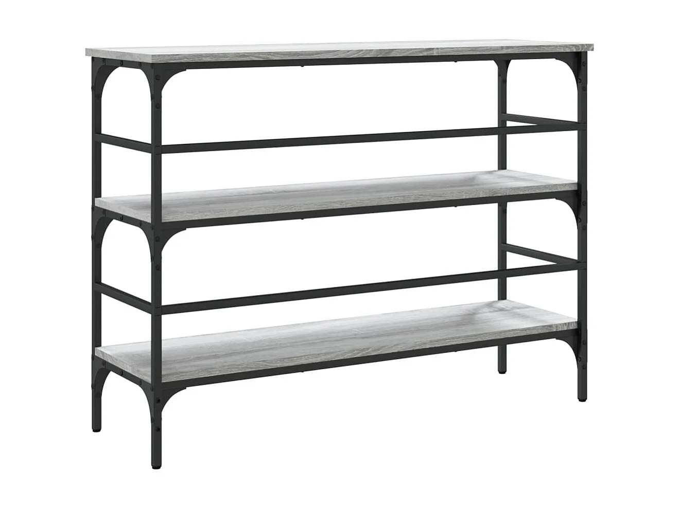 Mesa console cinza Sonoma 100x32x75 cm madeira projetada