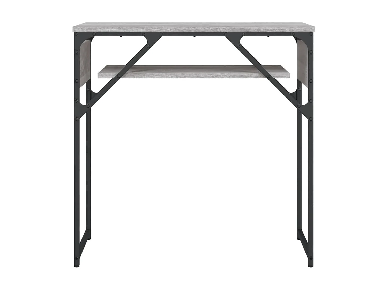 Consolle con ripiano sonoma grigio 75x30x75 cm