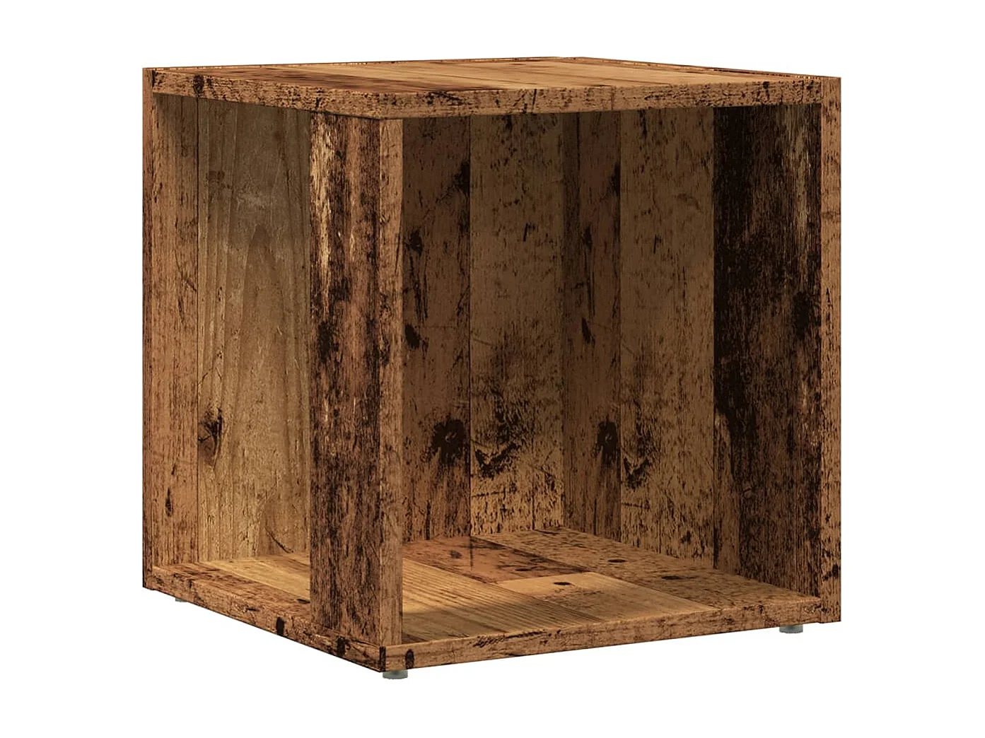 Tavolino in legno vecchio 33x33x34 cm in derivati del legno