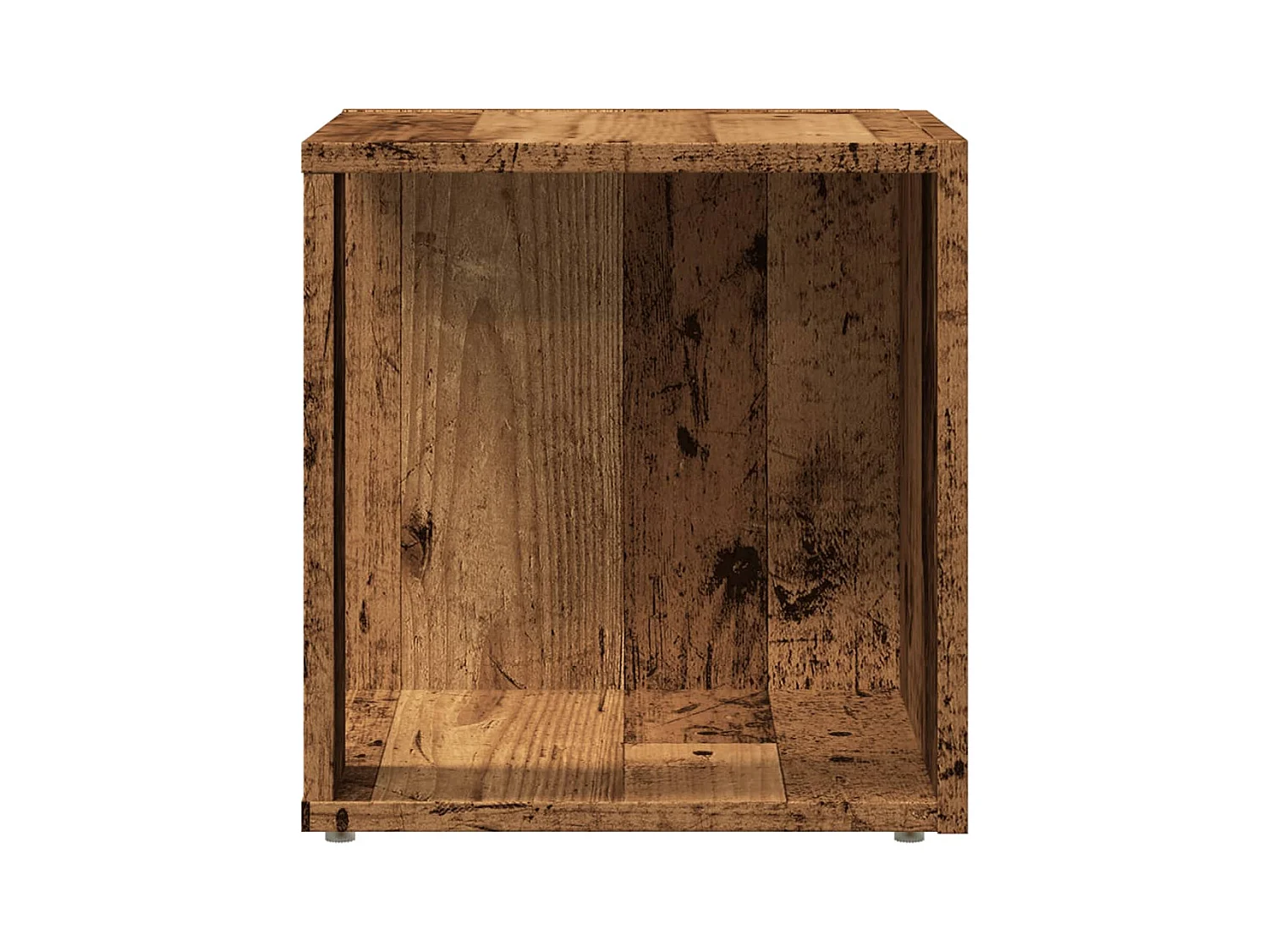 Oud houten bijzettafeltje 33x33x34 cm samengesteld hout