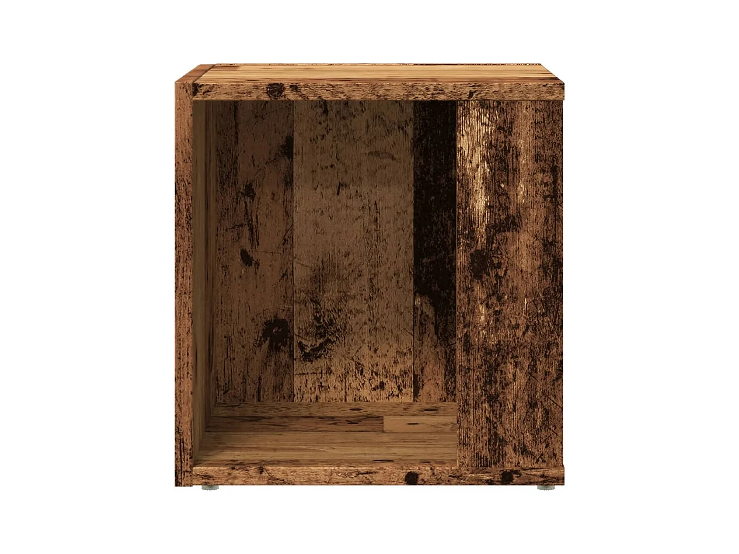 Oud houten bijzettafeltje 33x33x34 cm samengesteld hout