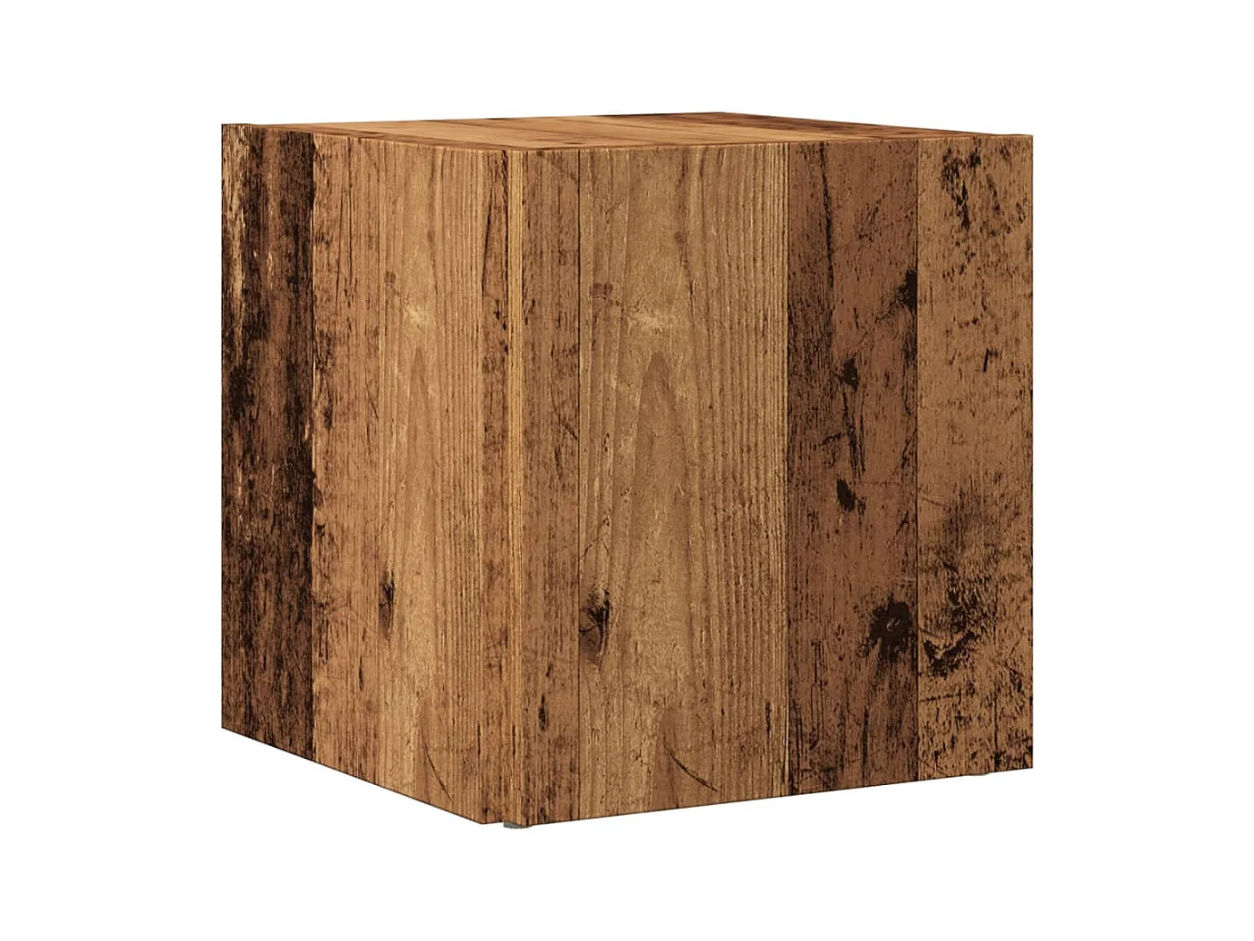 Oud houten bijzettafeltje 33x33x34 cm samengesteld hout