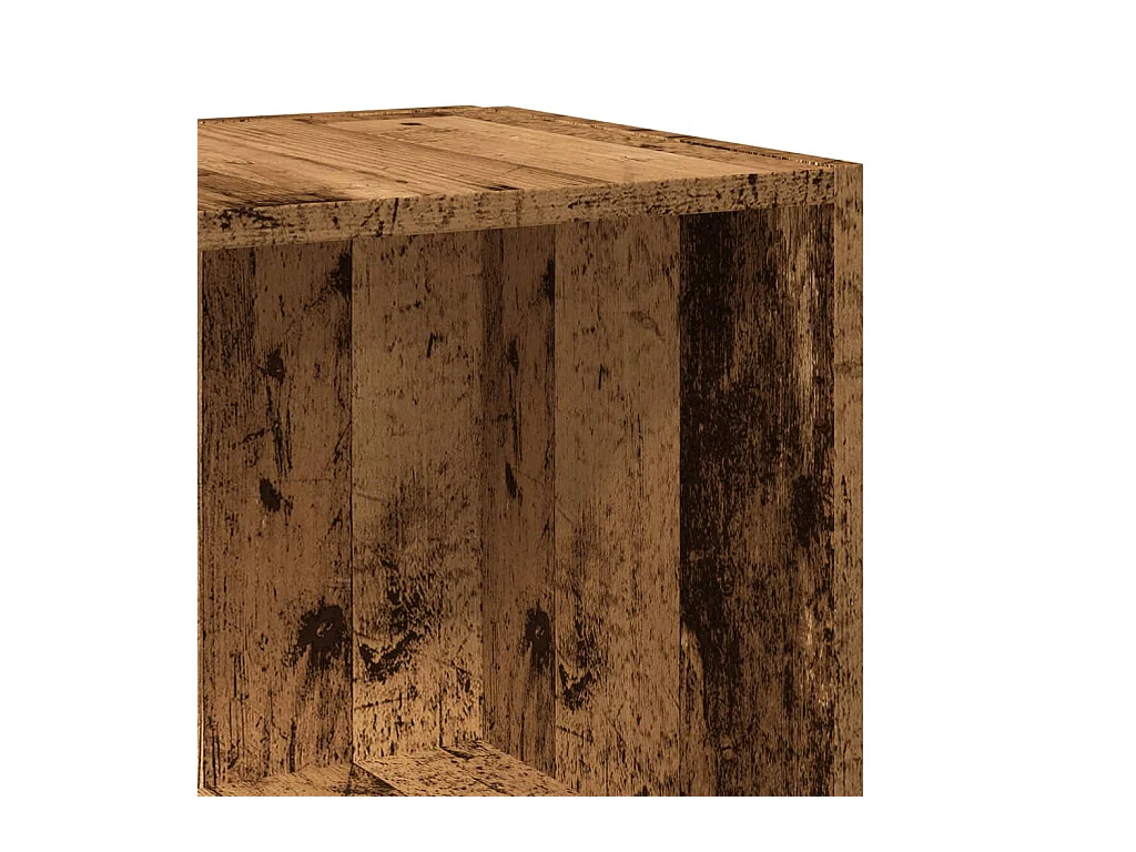 Oud houten bijzettafeltje 33x33x34 cm samengesteld hout