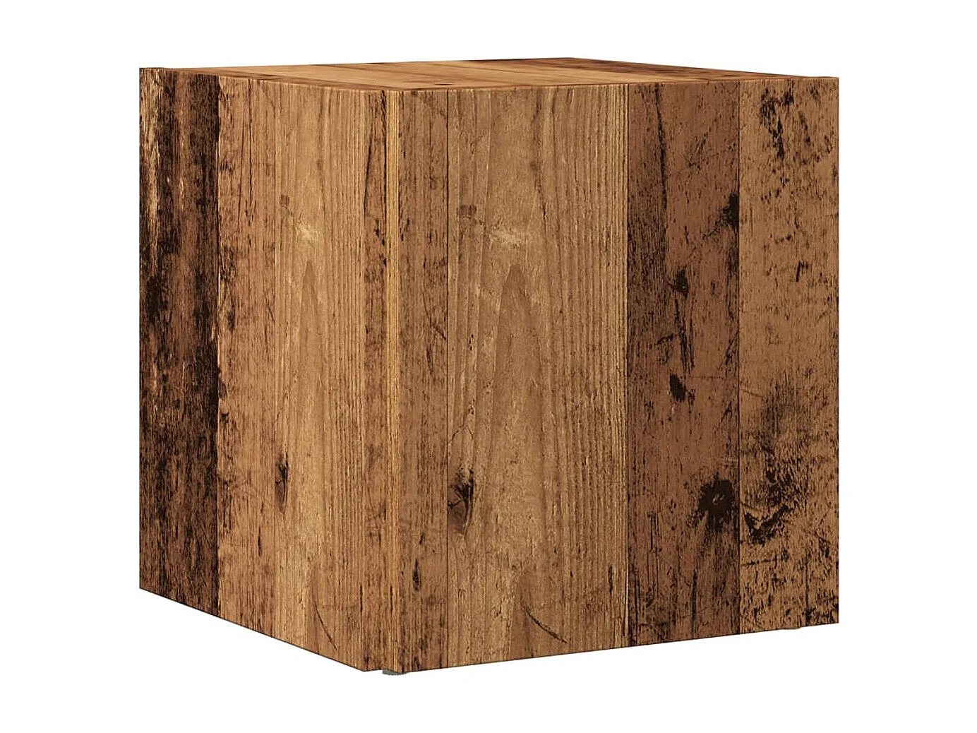 Table d'appoint vieux bois 33x33x34 cm bois d'ingénierie