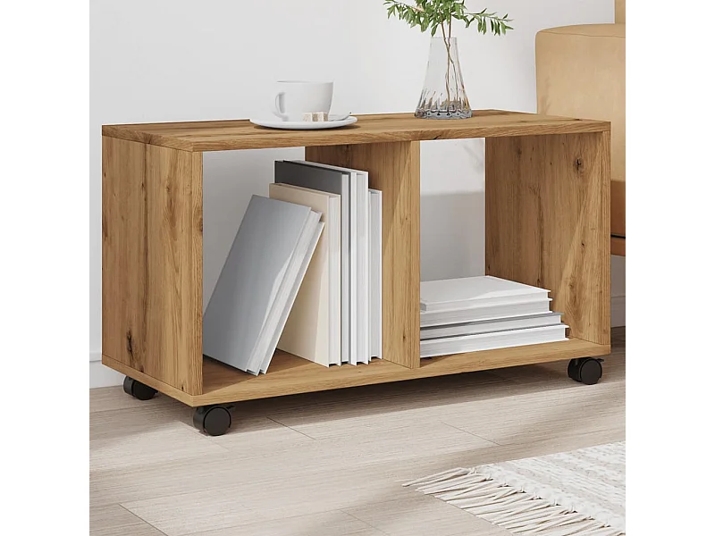 Armadio con rotelle, rovere artigianale, derivati del legno