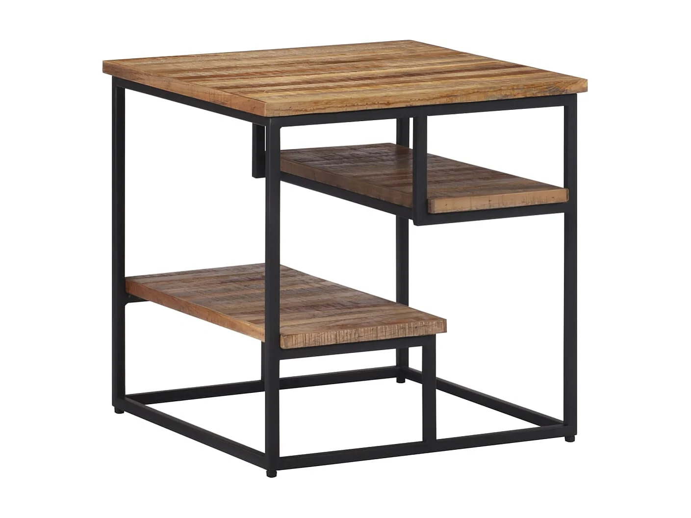 Beistelltisch 50x50x50 cm aus massivem recyceltem Teakholz