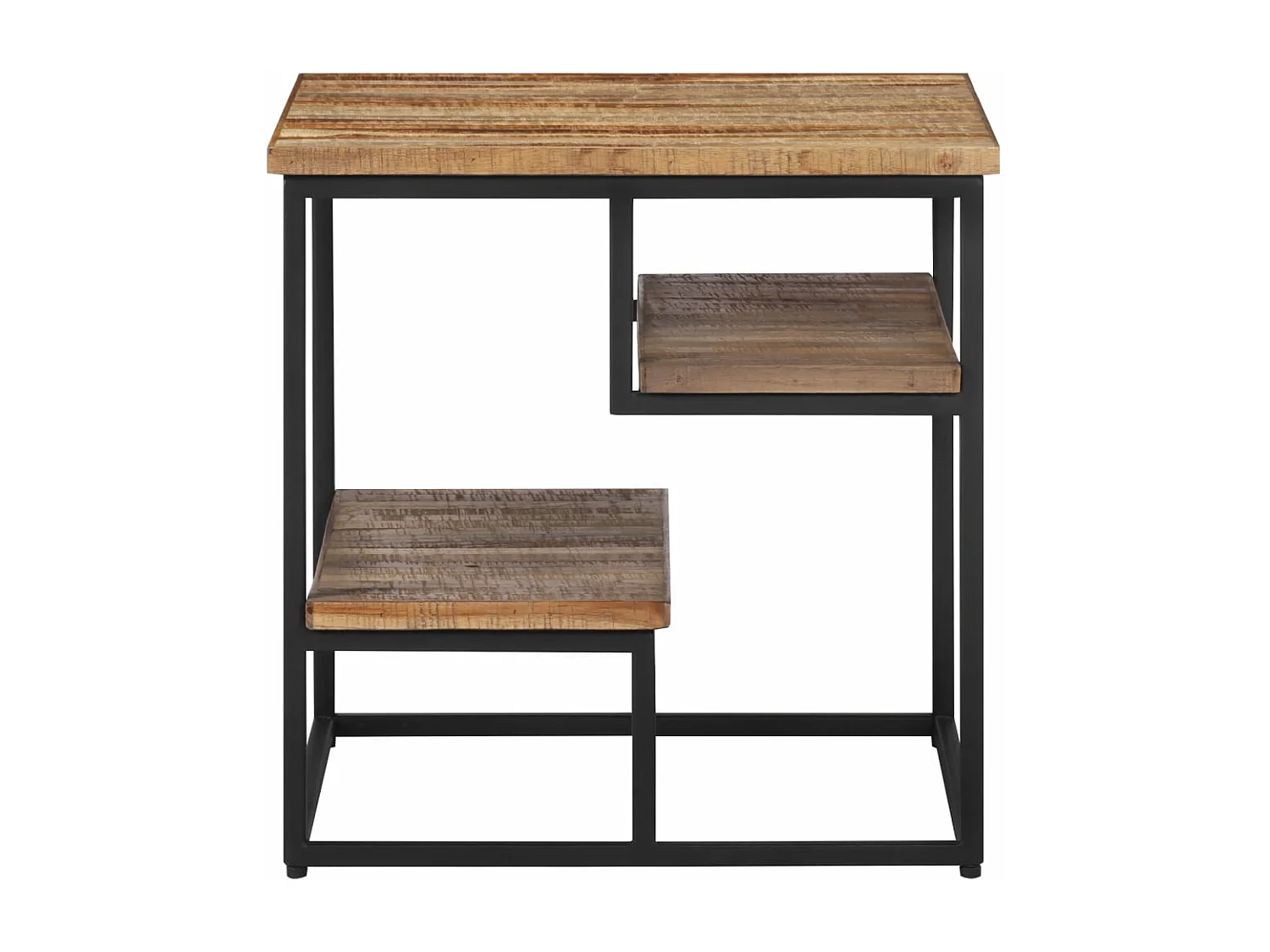 Beistelltisch 50x50x50 cm aus massivem recyceltem Teakholz