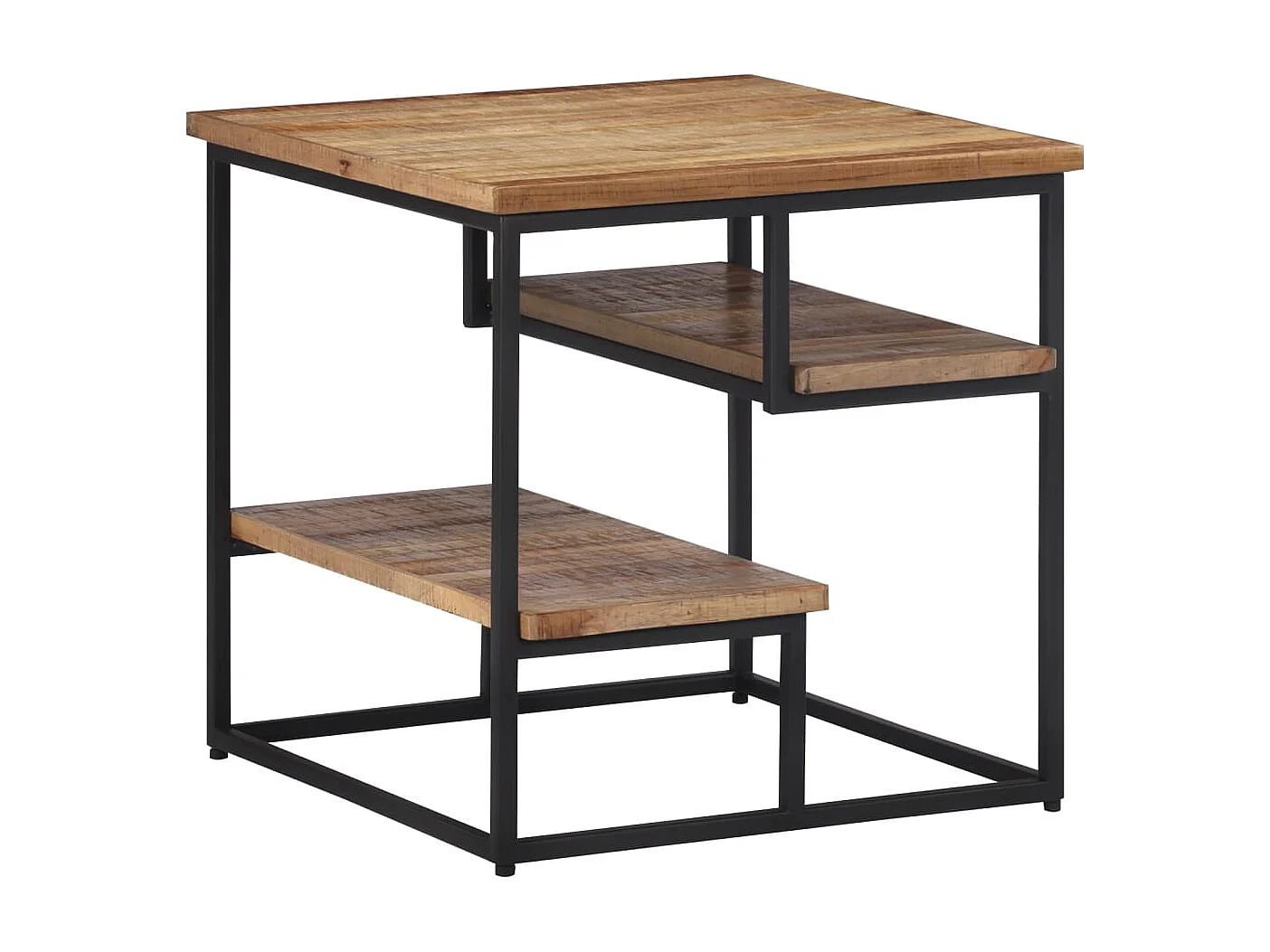 Beistelltisch 50x50x50 cm aus massivem recyceltem Teakholz