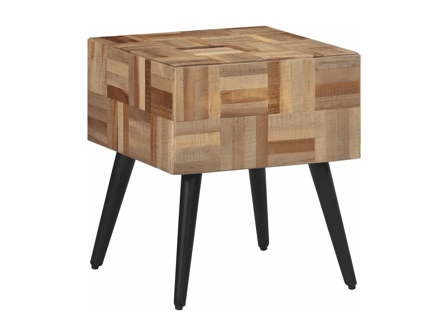 Mesa auxiliar 40x40x45 cm teca maciza recuperada